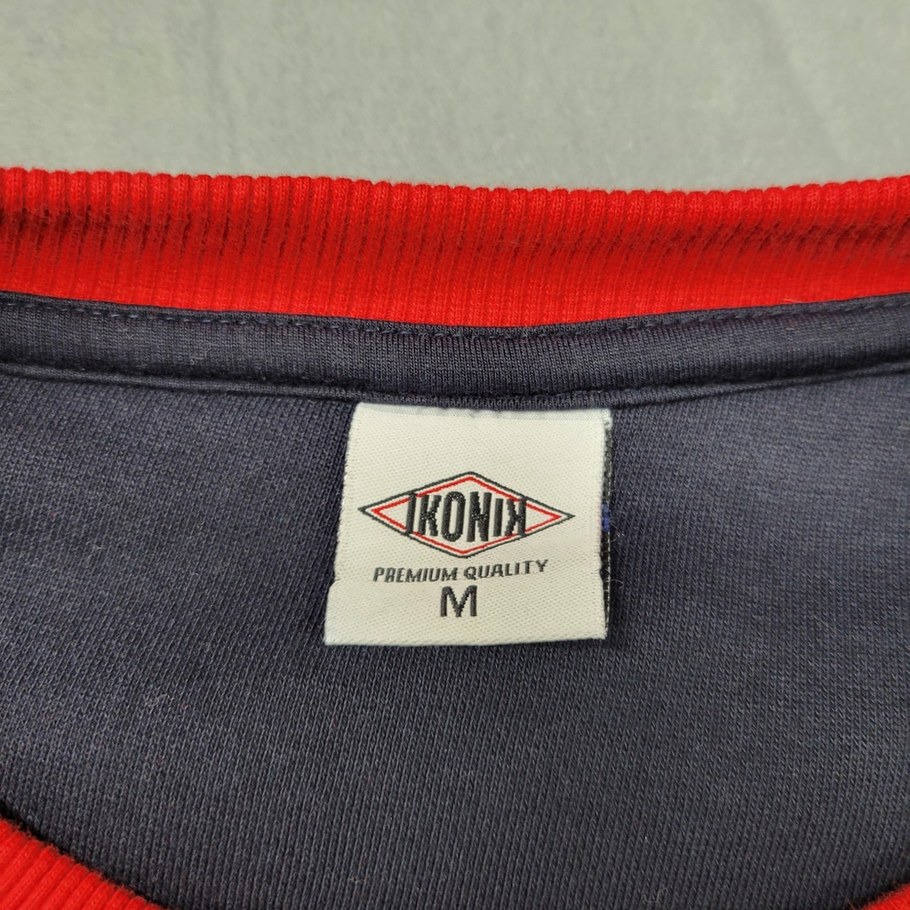 Chamonix Mont-Blanc France Ski Sweatshirt Men Size M Ikonik Crewneck Blue Snow - Picture 3 of 10